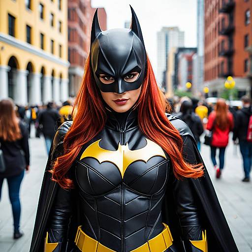 Woman in Batgirl Cosplay Costume
