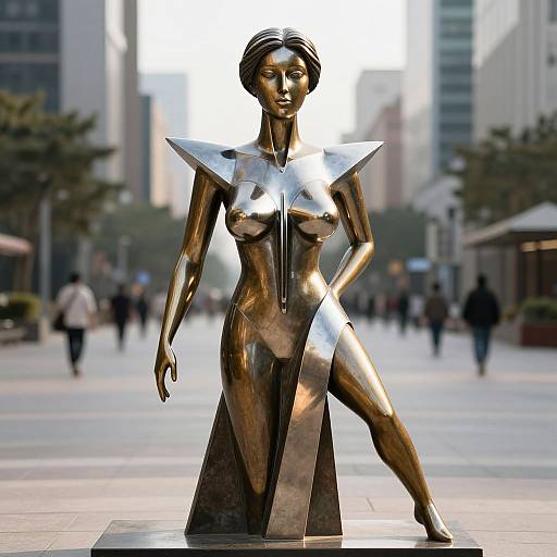 Majestic Art Deco Bronze Statue