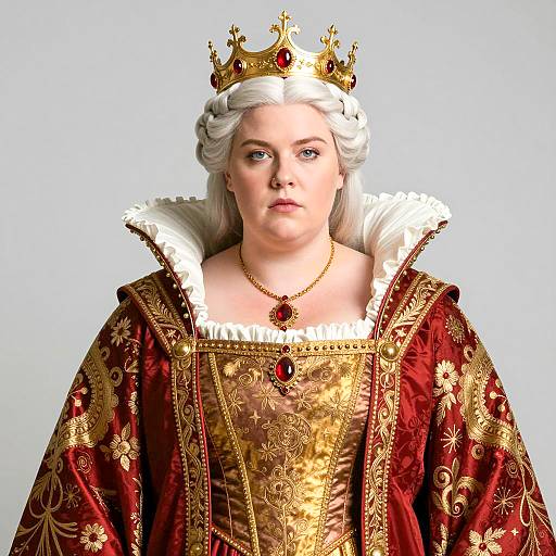 Regal Plus Size Medieval Queen Portrait