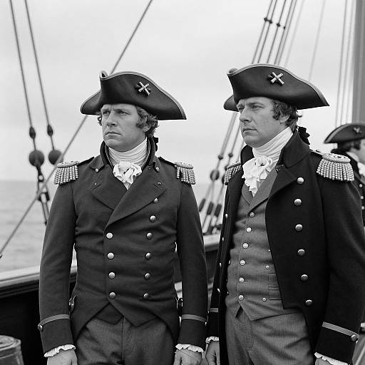Historic Naval Portrait in Black and White