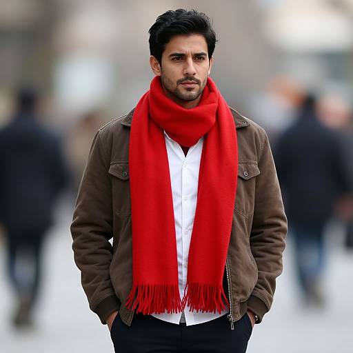 Realistic Male Model in Brown Jacket