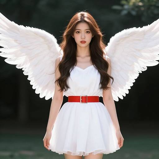 Female Angel with White Dress