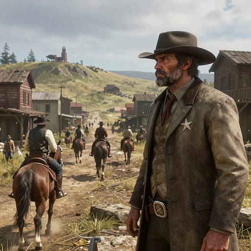 Aging Sheriff in Western Mining Town