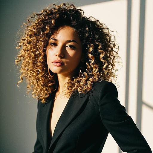 Golden Hour Layered Curls Editorial