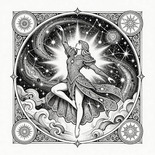 Luminous Star Guardian in Celestial Dance