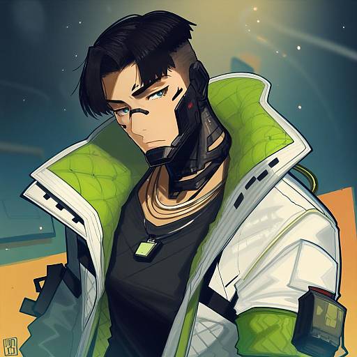 Illustration of Crypto (apex legends), apex legends in the style of Cad (caddo)