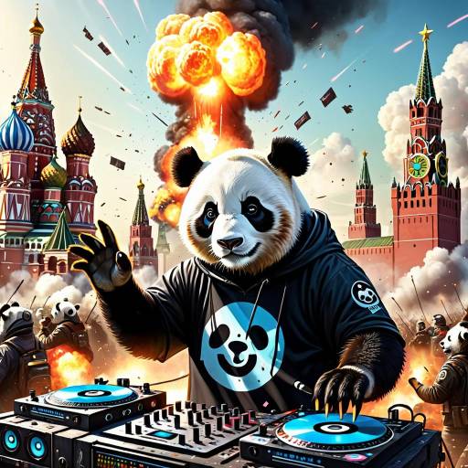 Panda DJ in Moscow with Explosions