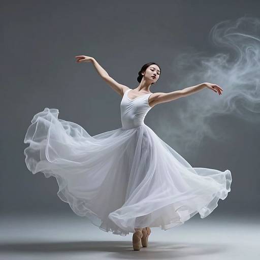 Graceful Dancer in Ethereal Mist