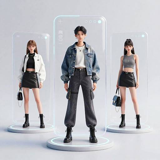 Futuristic AI Fashion Marketplace Interface