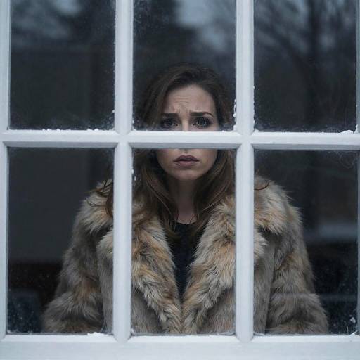 Intense Portrait Behind a Dirty Window