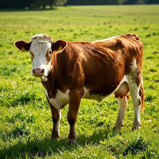 Proud Calves in Lush Meadow