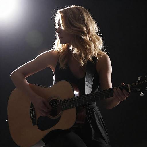 Silhouetted Guitarist in Dramatic Lighting