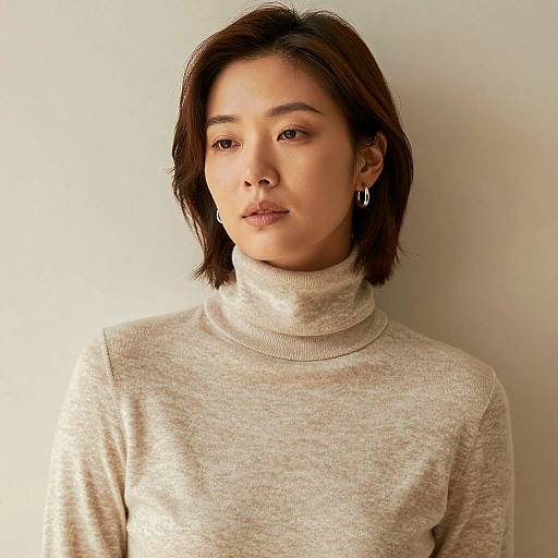 Casual East Asian Woman in Soft Light