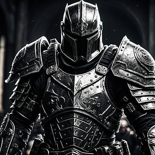 Photorealistic Nailgunner in Detailed Armor