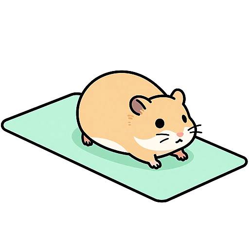 Geometric Pastel Robotic Hamster