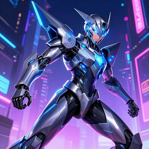 Futuristic Cybernetic Anime Warrior Armor