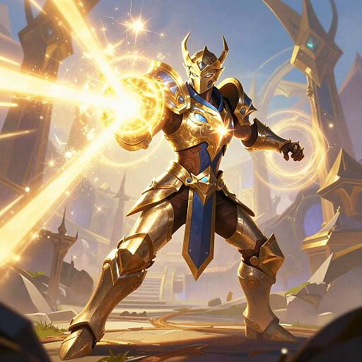 Radiant Warrior in Fantasy Battlefield