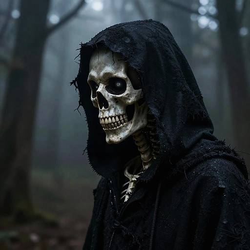 Grim Reaper Side Profile Portrait