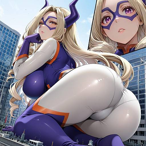 Illustration of Mount lady, boku no hero academia in the style of Akatsuki hijiri