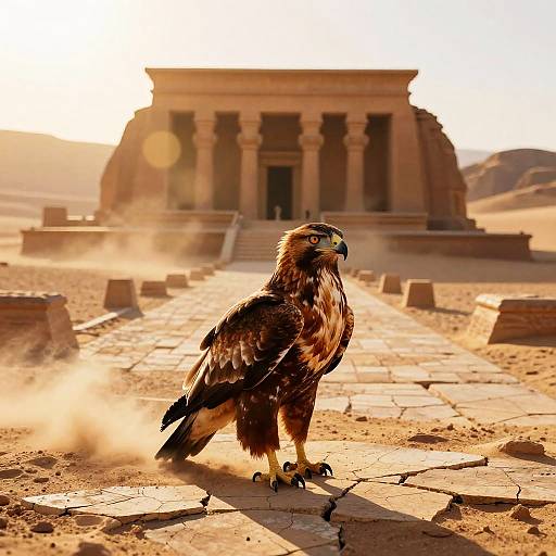 Desert Hawk at Ancient Sun Temple