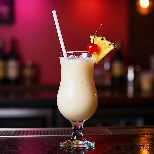 Tropical Cocktail in Curved Glass