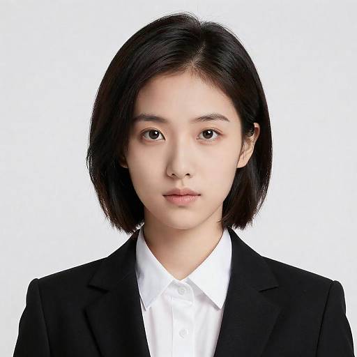 Photorealistic Portrait of Black-Haired Woman