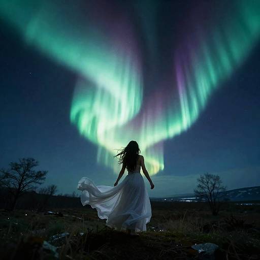 Proud Aurora Spirit in Enchanted Realm