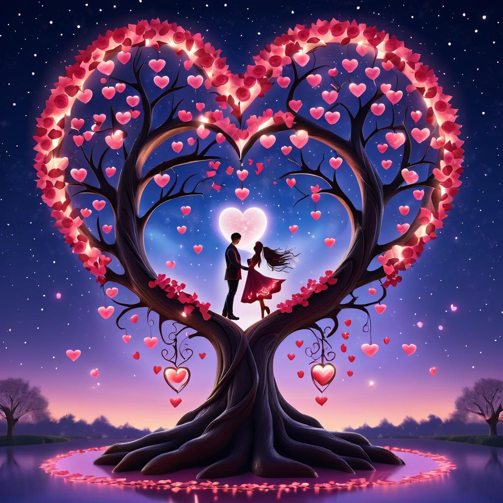 Romantic Fantasy Tree for Valentine's Day