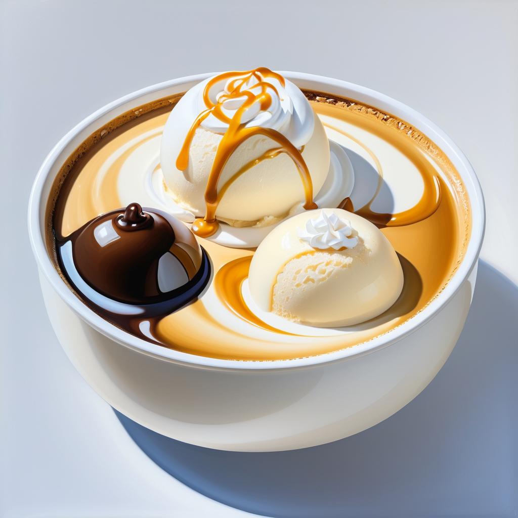 Decadent Vanilla Ice Cream and Coffee