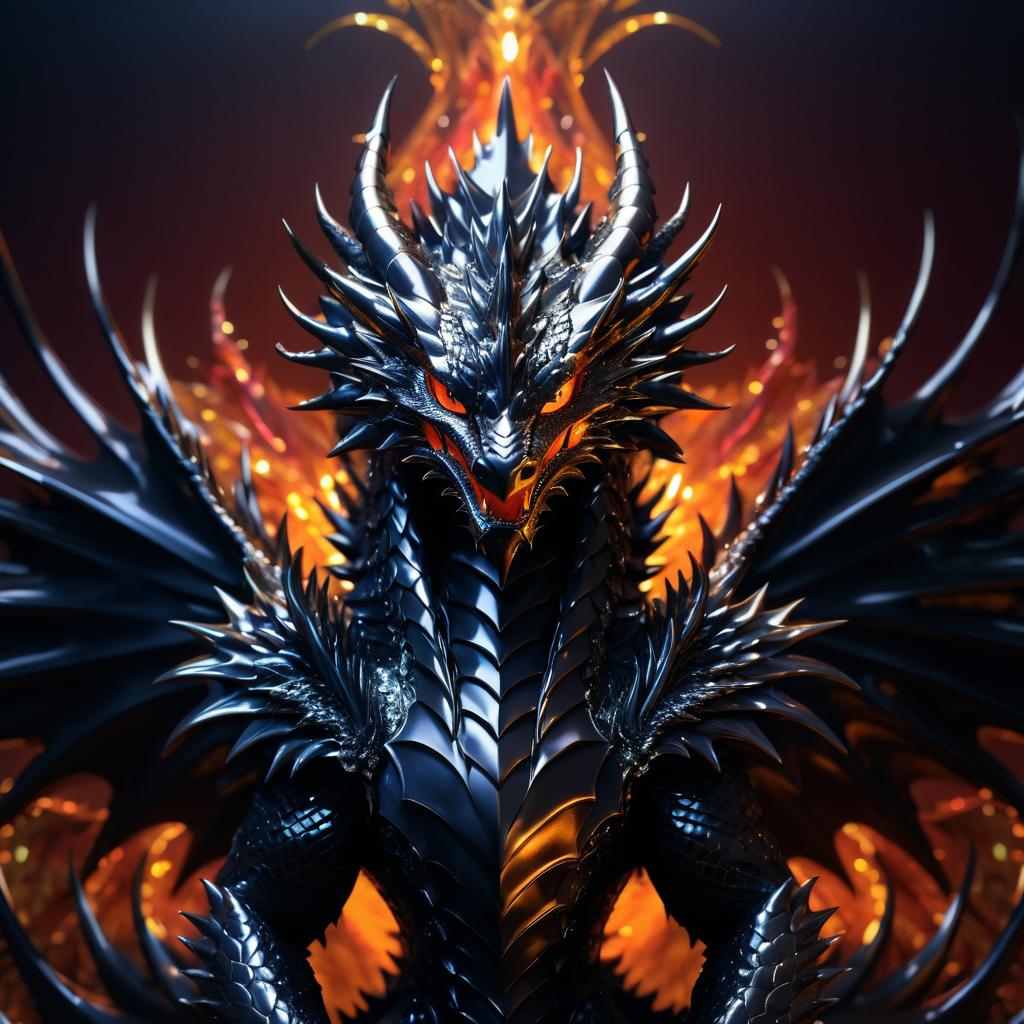 Majestic Dragon in Fiery Glory