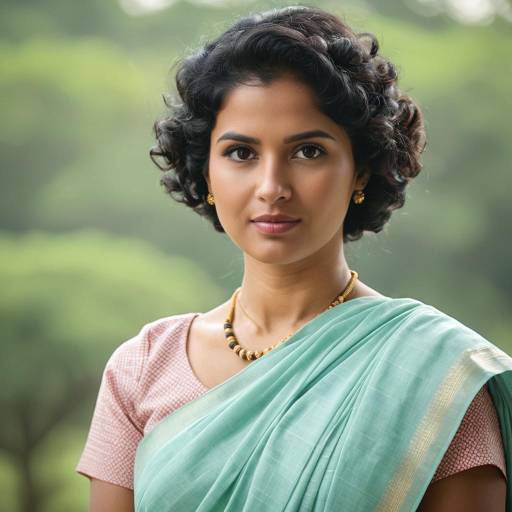 Woman in Pastel Cotton Saree