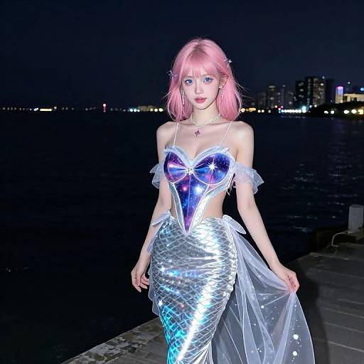 Futuristic Space Mermaid Halloween Dress