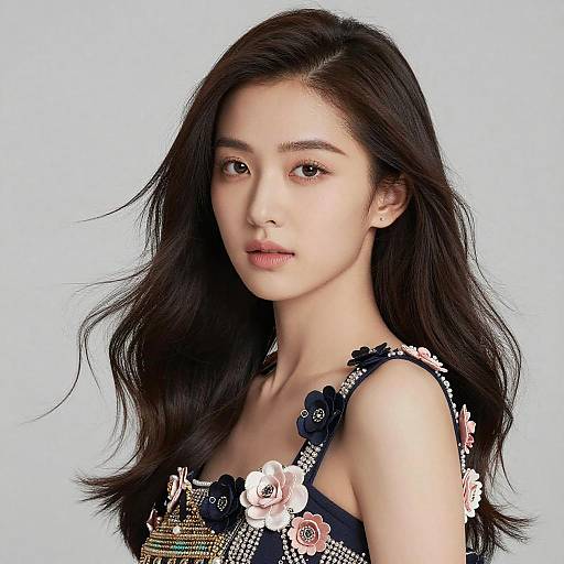 Elegant Portrait of a Fashionable Young Woman