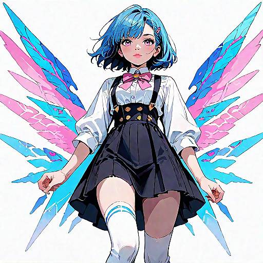 Blue-Haired Furude Rika School Outfit