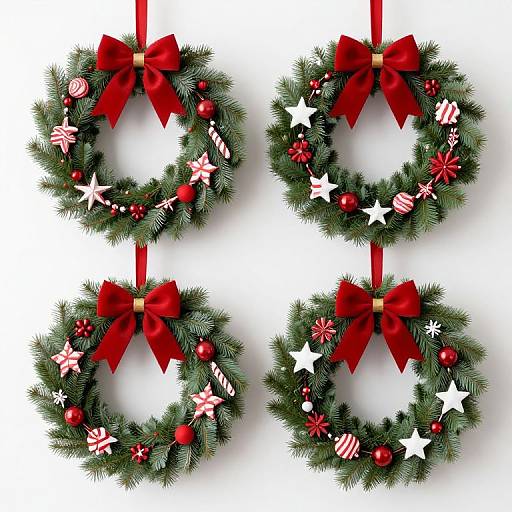 Festive Christmas Candy Wreaths