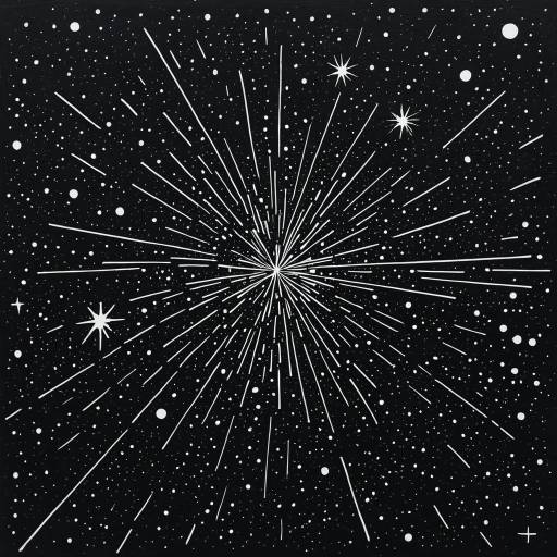 Abstract Star Cluster Line Art