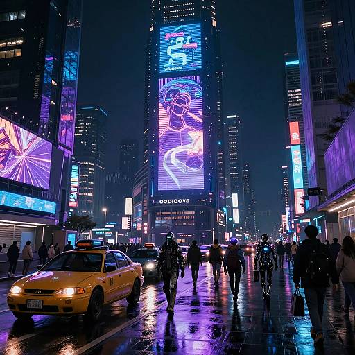 Neon Cyberpunk Cityscape at Night