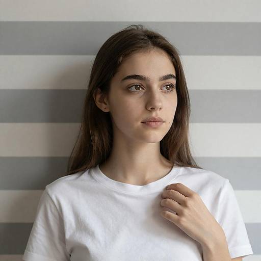 Soft Portrait: Woman on Stripes