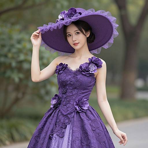 Elegant Purple Daphne Costume