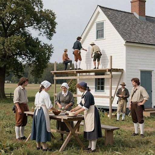 18th Century Gathering in Historical Setting