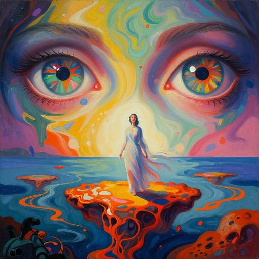 Surreal Dreamscape with Ethereal Figure