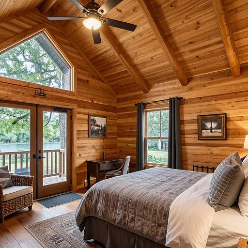 Cozy Cabin Bedroom at Holly Lake