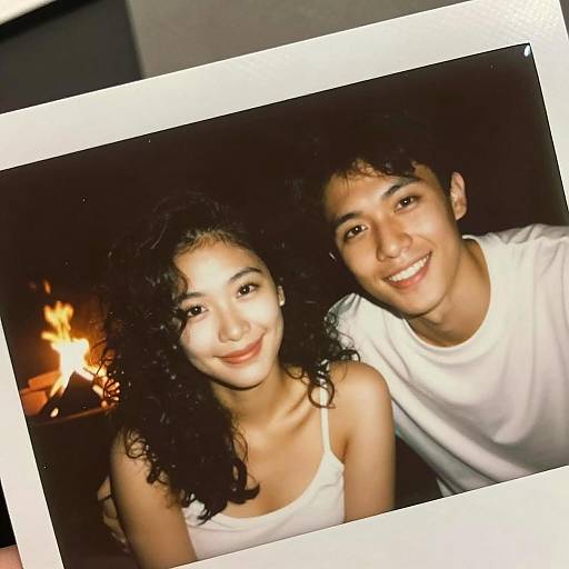 Intimate Firelit Portrait of Two Friends