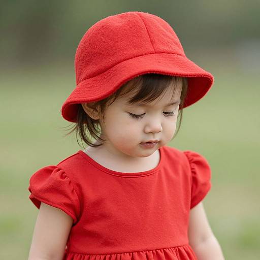 Toddler in Red Crayon Costume