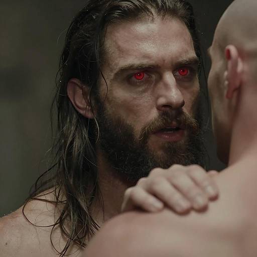 Intense Gaze of a Mysterious Duo