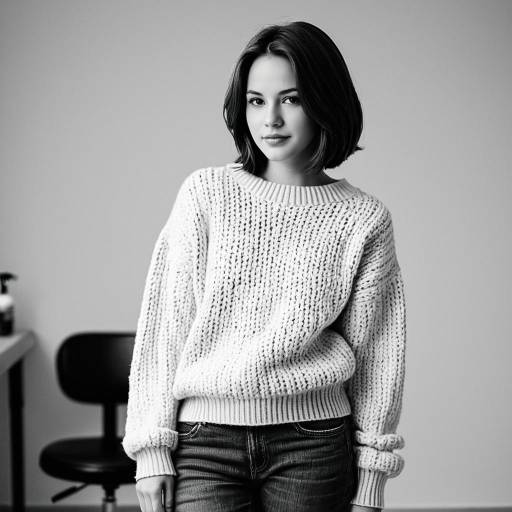 Teen Girl in Cozy Knit Sweater