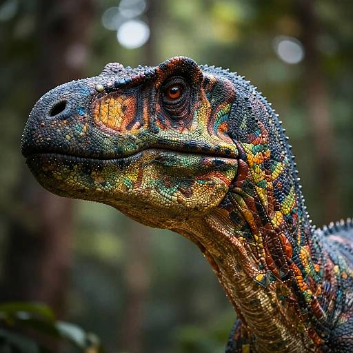 Close-Up Langhals Dinosaur Portrait