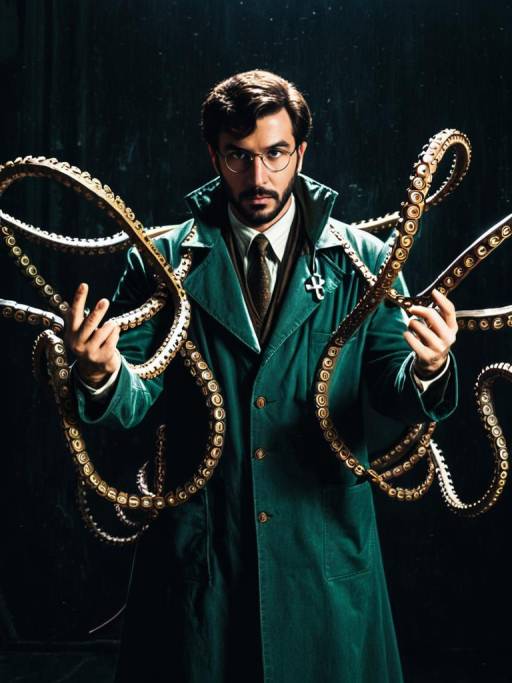 Man in Doctor Octopus Cosplay Costume