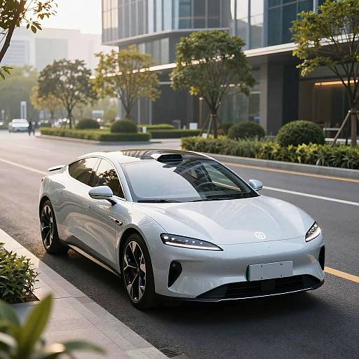 Futuristic AI Car on Urban Street