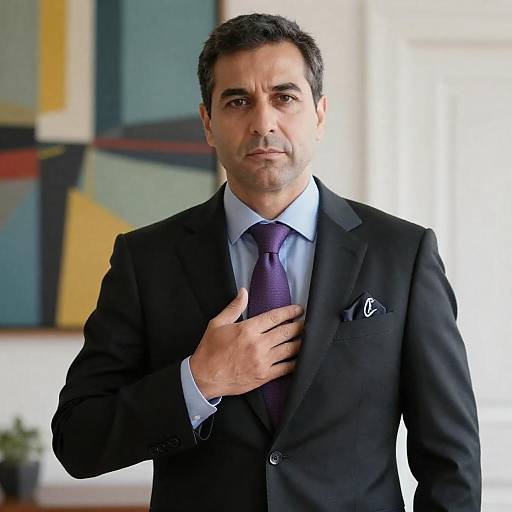 Portrait of a Stylish Middle-Aged Man